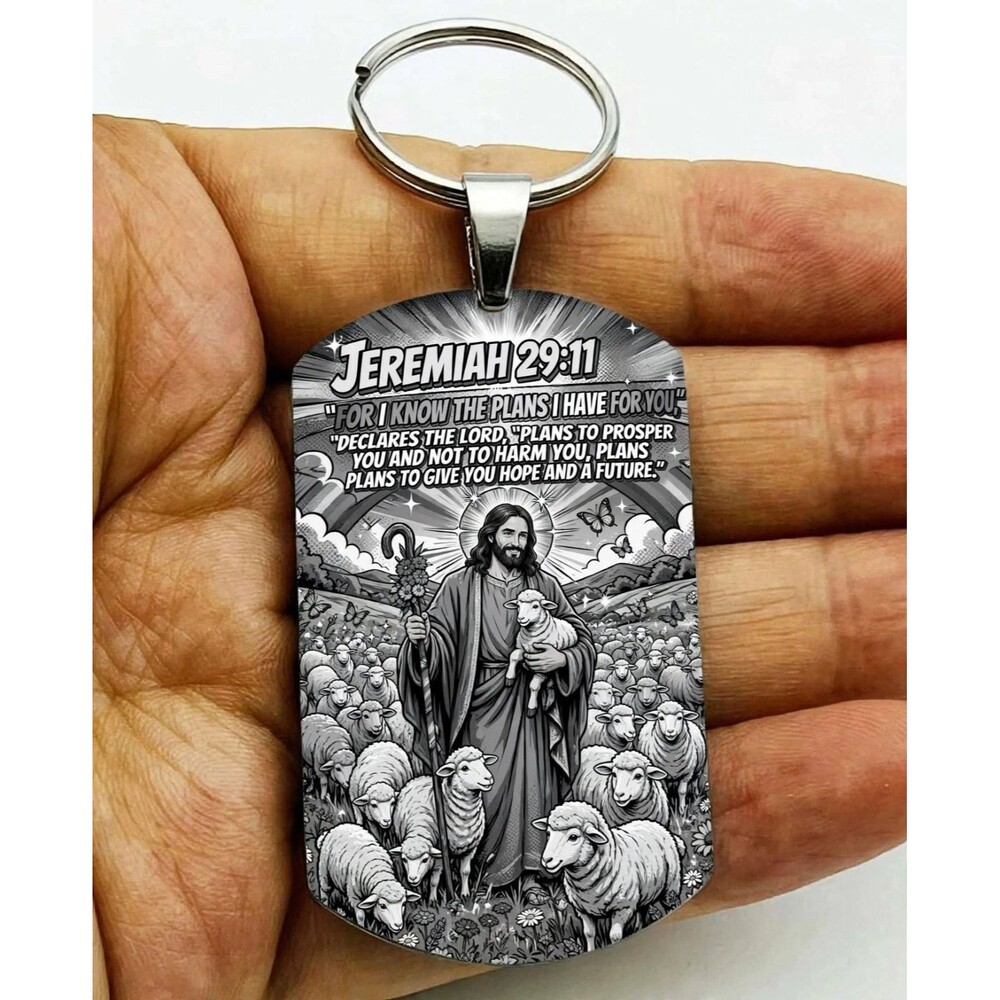 Jeremiah 29 : 11 God Lord Jesus Christ Stainless Keychain Reminder Faith Bless